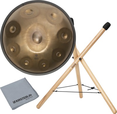 Sela 201 Harmony Handpan D Kurd Set Stainless Steel Rostfrei Rucksack Ständer