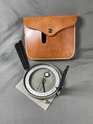 Vintage Forester Surveyor Compass # 140 Warren Knight W/ Leather Case & Box CDF