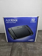 AltoEdge USB Foot Pedal FPAEUSB2-S Transcription Dictation Open Box