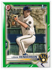 2021 1st Bowman Paper Draft GREEN RC Logan Henderson #BD-114! Brewers Rookie /99
