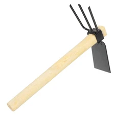 Hoe Hand Tools Garden Tool Dual Headed Hoe Hand Rake Mini Hoes Planting Garde...