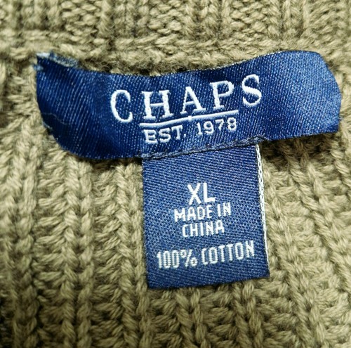 Cárdigan Chaps Mujer XL Verde Oliva Tejido Botón Bolsillos con Cinturón Suéter Terroso - Imagen 7 de 10