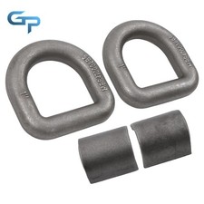 2 PCS 1 Inch Weld-On Forged D-Ring with Welding Clips for Trailers and Trucks