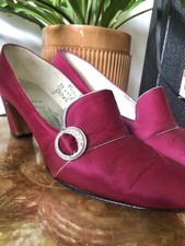 1960 s Julianelli For Lord Taylor Raspberry Pink Satin Heels