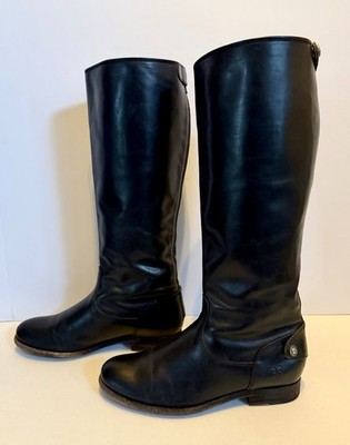 Vintage Frye Melissa Button Back Zip Boots Black 3476431 Size 6.5  B Ext  Calf