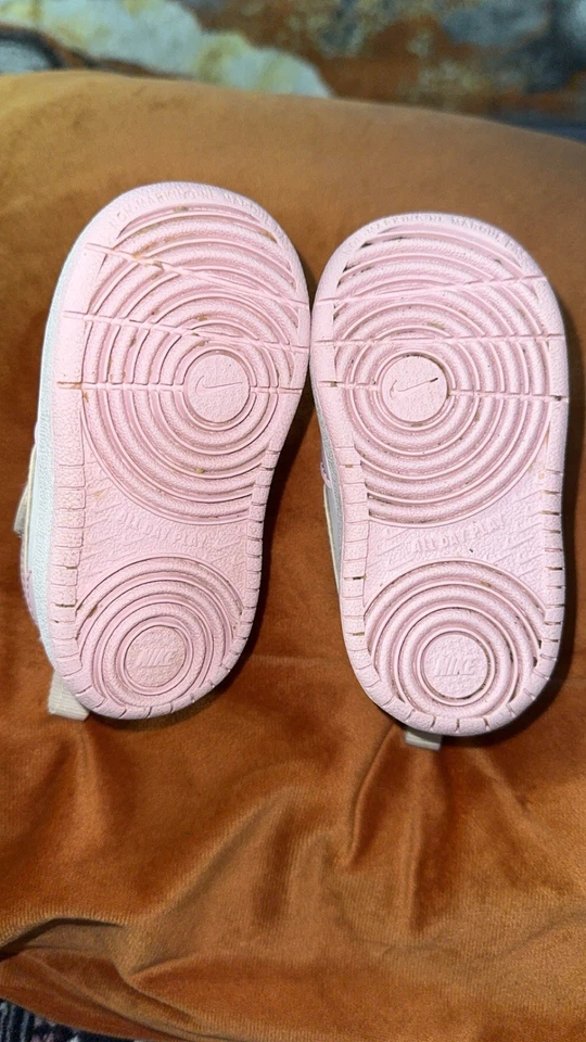 学步儿童 Nike Court Borough Low Recraft 白色/粉红色泡沫 (DV5458 105) 4C 码 — 第 4/4 张图片