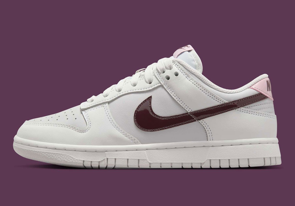 Nike Dunk Low White Plum Chalk Women's Maroon Sports Sneaker