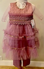 Lavender Shalwar Kamez Set Frock Dress Girls Size 5-6 Party Wear Pants Duppata