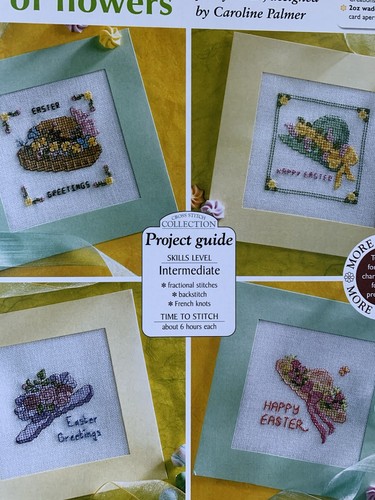 Osterhauben Blumenkarten Kreuzstich Design Tabelle