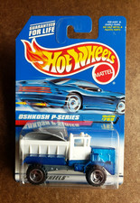 Quitanieves Hot Wheels OSHKOSH SERIE P 1998 de colección azul #765 hoja ORSB de línea principal