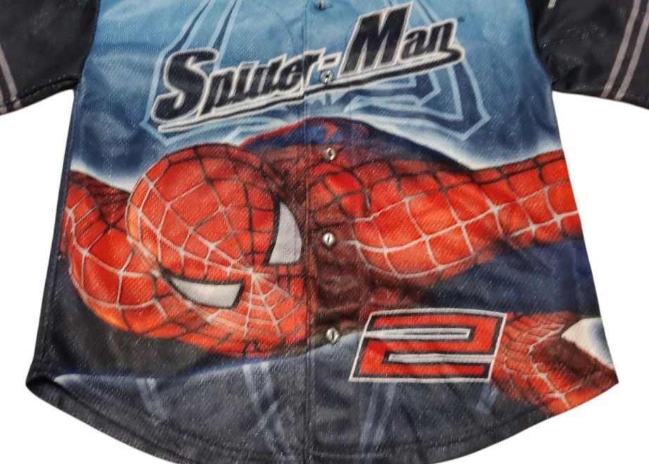 Camiseta de béisbol Spider-Man 2 para niños talla 7 vintage 2004 Foto 3 de 4