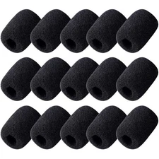Foam Microphone Windscreen Cover for Lapel Headset Microphone Protection Black