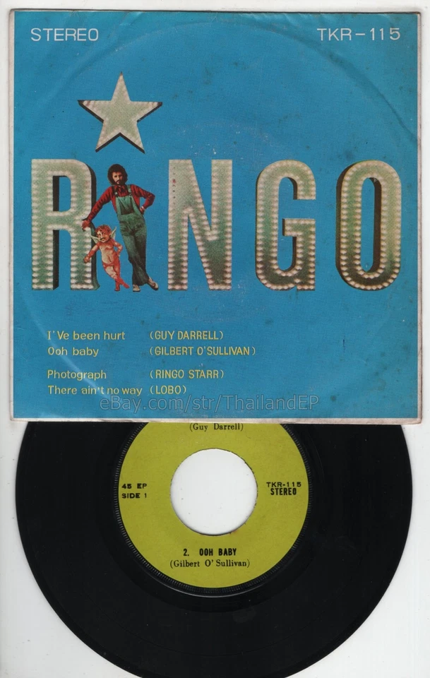 GUY DARRELL /GILBERT O'SULLIVAN /RINGO STARR /LOBO THAI EP 7" THAILAND 45RPM - Imagem 2 de 3