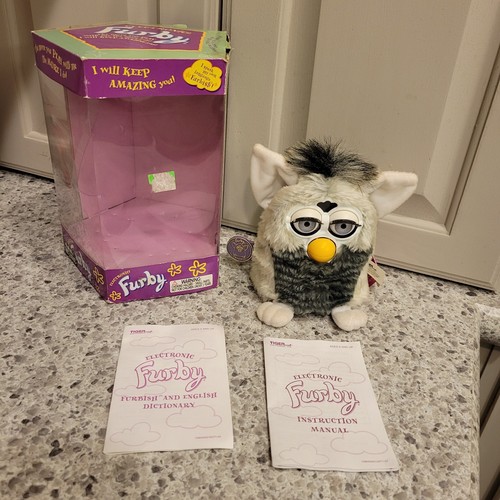 Vintage 1999 Furby With Box Tiger Toy Model 70-800 Works Well! Talks! Electronic - Picture 1 of 21