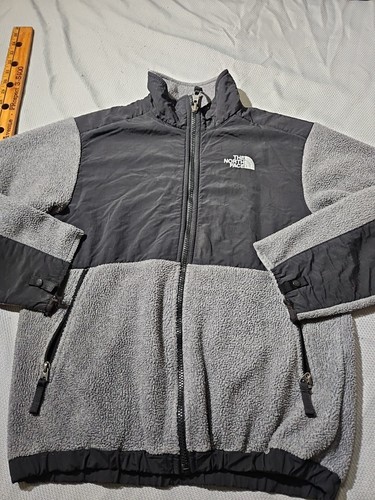 The North Face Jacket Youth Boys Large Black Gray Polartec Fleece Full Zip Mock - Picture 3 of 12