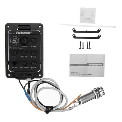 MARKENLOS Fishman 4 Band 301 EQ Tuner Piezo Mic Presys Blend Akustikgitarre Tonabnehmer