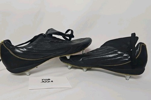 Pele schwarz & gelb Leder Fußballschuhe mit Spannstollen Herren Größe 10,5 - Bild 7 von 8