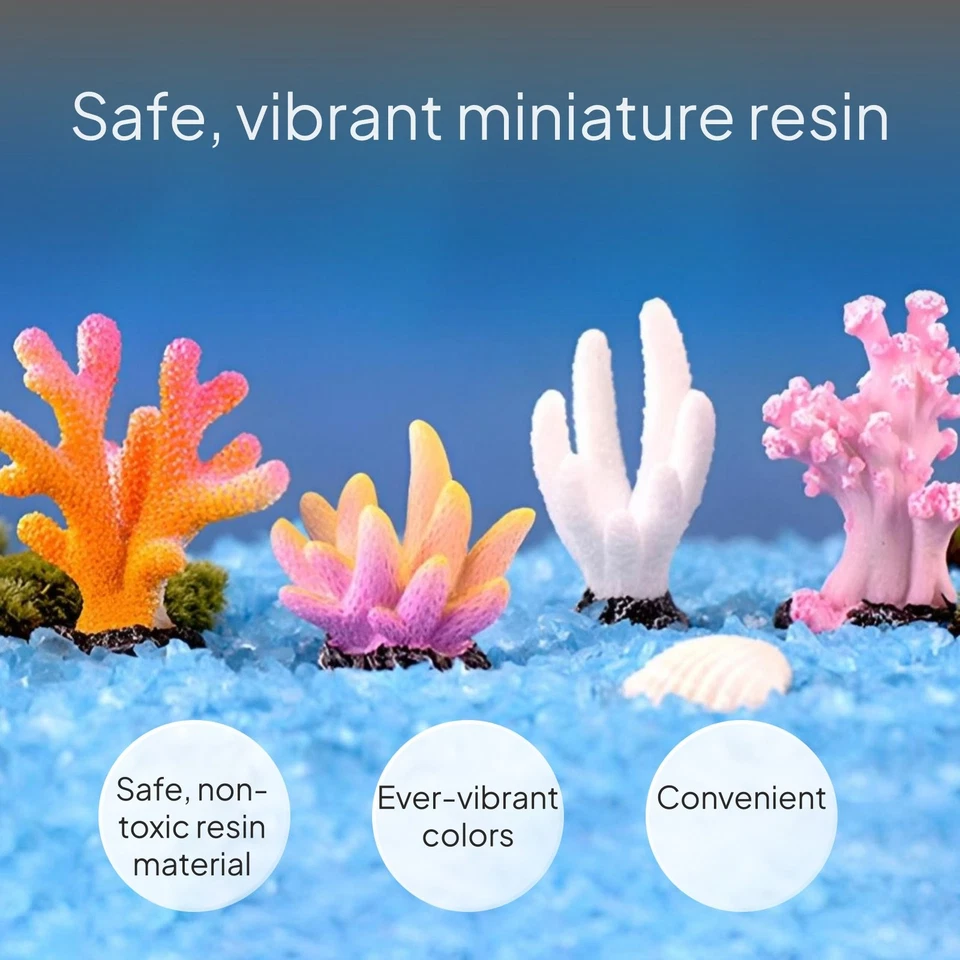 Mini resina coral acuario decoración hábitat acuático paisaje Foto 2 de 4