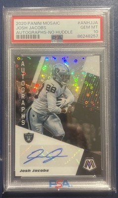 2020 Panini Mosaic - Autographs No Huddle Josh Jacobs #ANH-JJA (AU