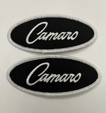 (2) CHEVY CAMARO SEW/IRON ON PATCH EMBLEM BADGE EMBROIDERED CAR
