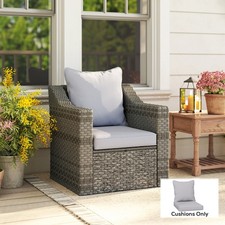 Garden Chair Cushion with Seat & Back Pad for Outdoor, CUSHION ONLY