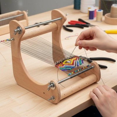 Perlenwebrahmen aus Holz DIY-Armbandwebrahmen Perlenwebrahmen für die