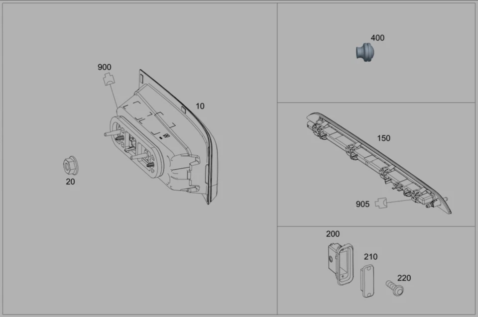 Combinación de lámpara trasera 463-906-53-01 2019-2026 OEM Mercedes-Benz G550 G63 Foto 2 de 3