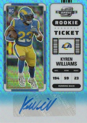 Panini Contenders Optic 2022 Kyren Williams Rookie Autographs Blue 82/99