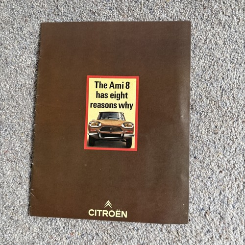 Citroen AMI 8 Auto Verkaufsprospekt AUG 1970 #8/70 ANG.D