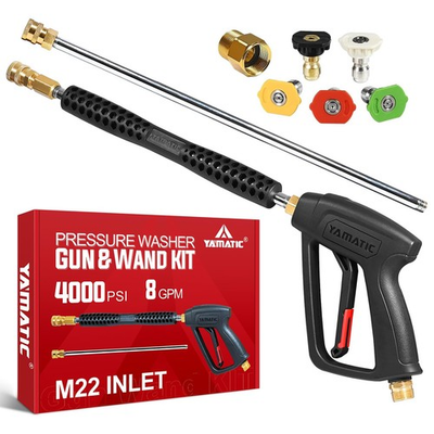 #ad #ad Pressure Washer Gun and Wand with 5 Spray Nozzles M22 14mm amp; M22 15mm Fittin... $56.49