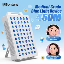 LED Light Therapy for Acne Scars and Blemishes, Blue & Yellow Light 450nm 480nm