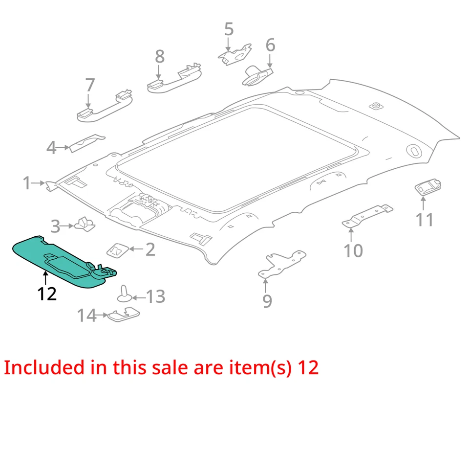 2017-2023 JAGUAR F-PACE LEFT FRONT DRIVER ILLUMINATED SUN VISOR T4A11736PVJ OEM - Изображение 3 из 4