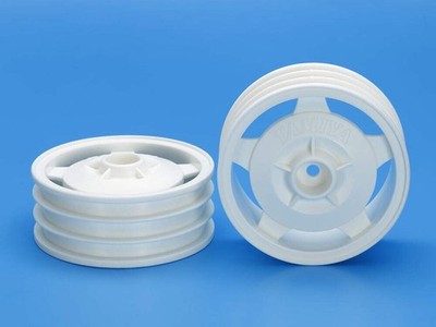 Tamiya 22044 2WD Buggy Front Star-Dish Wheels (Hex Hub, White) (Astute-TD2) DT04