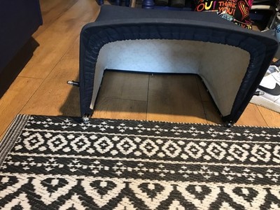 Puppen Silver Cross Oberon Kutsche Kinderwagen Kapuze und Arme marine