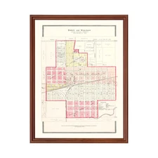 Old Map of Wilton, IA 1899 - Vintage Wilton Iowa Art