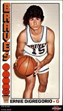 1976 Topps #82 Ernie DiGregorio Braves-BskB Providence College 7 - NM