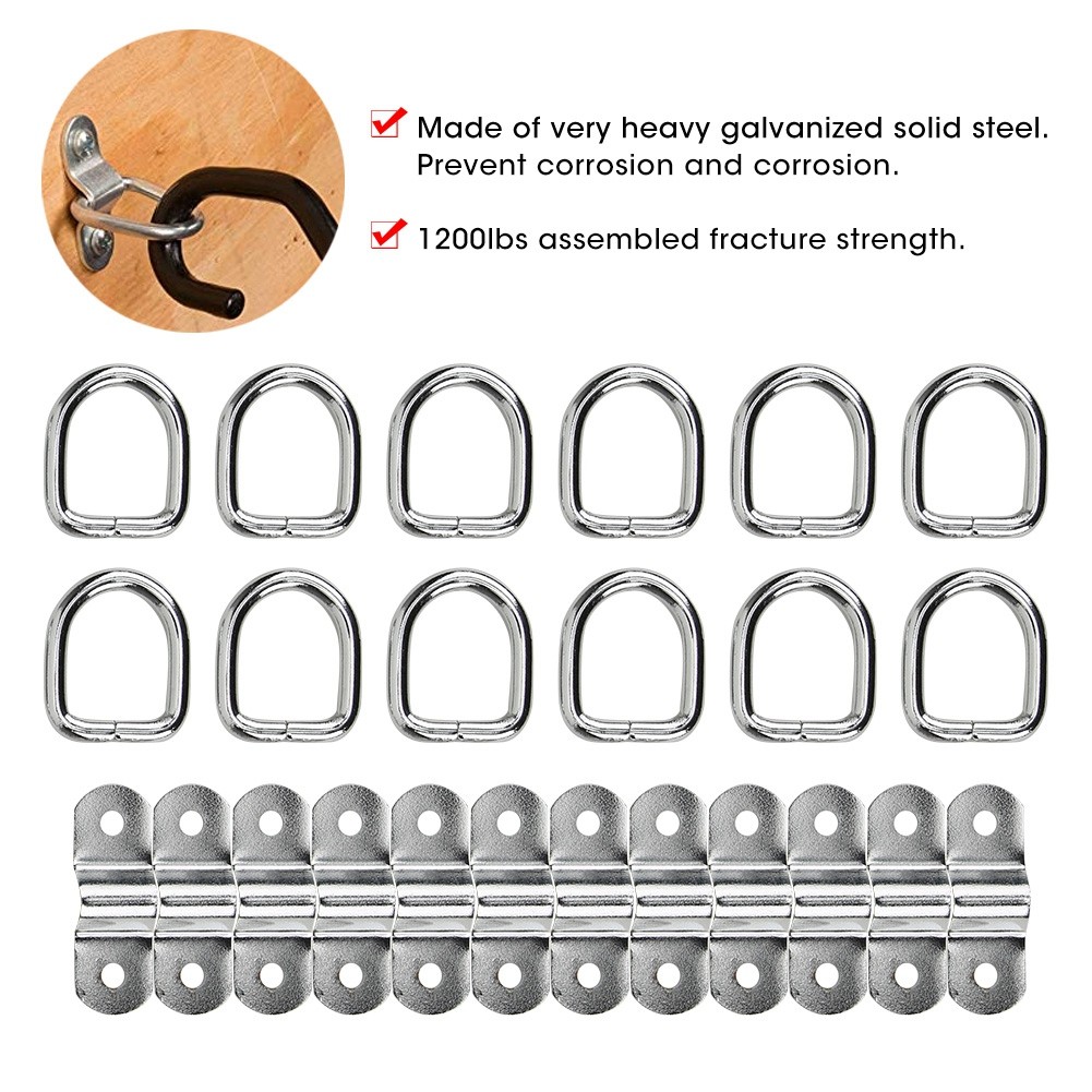 Car Trailer Tie Down D Ring Secure Lashing Towing Anchor Hooks For Trucks RvV Ca