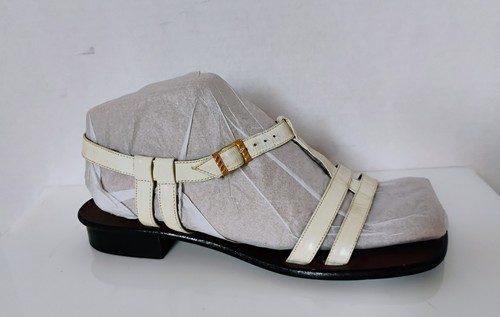 VTG NEW 1960's "Flings" Made in Italy White Leather Strappy Sandals 7-M - Picture 4 of 19