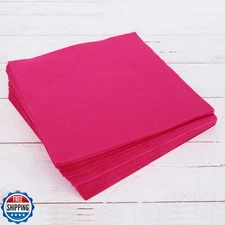 Threadart Premium Felt Sheets - 50 Sheets - 12" x 12" - Magenta |