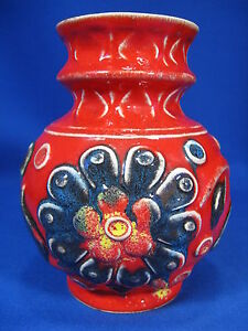 70 s Pop  Art  Flower  Power Design  Bay Keramik vase 86 14 eBay