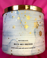Bath Body Works Blue Sky Breeze 3-wick Scented Candle with Essential Oils