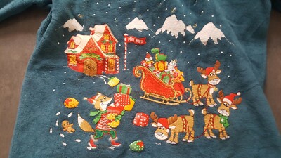 Pyjama De Noël Sergent Major – Velours Rouge – Taille 8 Ans – Garçon – Très Bon état