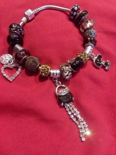 AUTHENTIC CHAMILIA Charm Bracelet w 