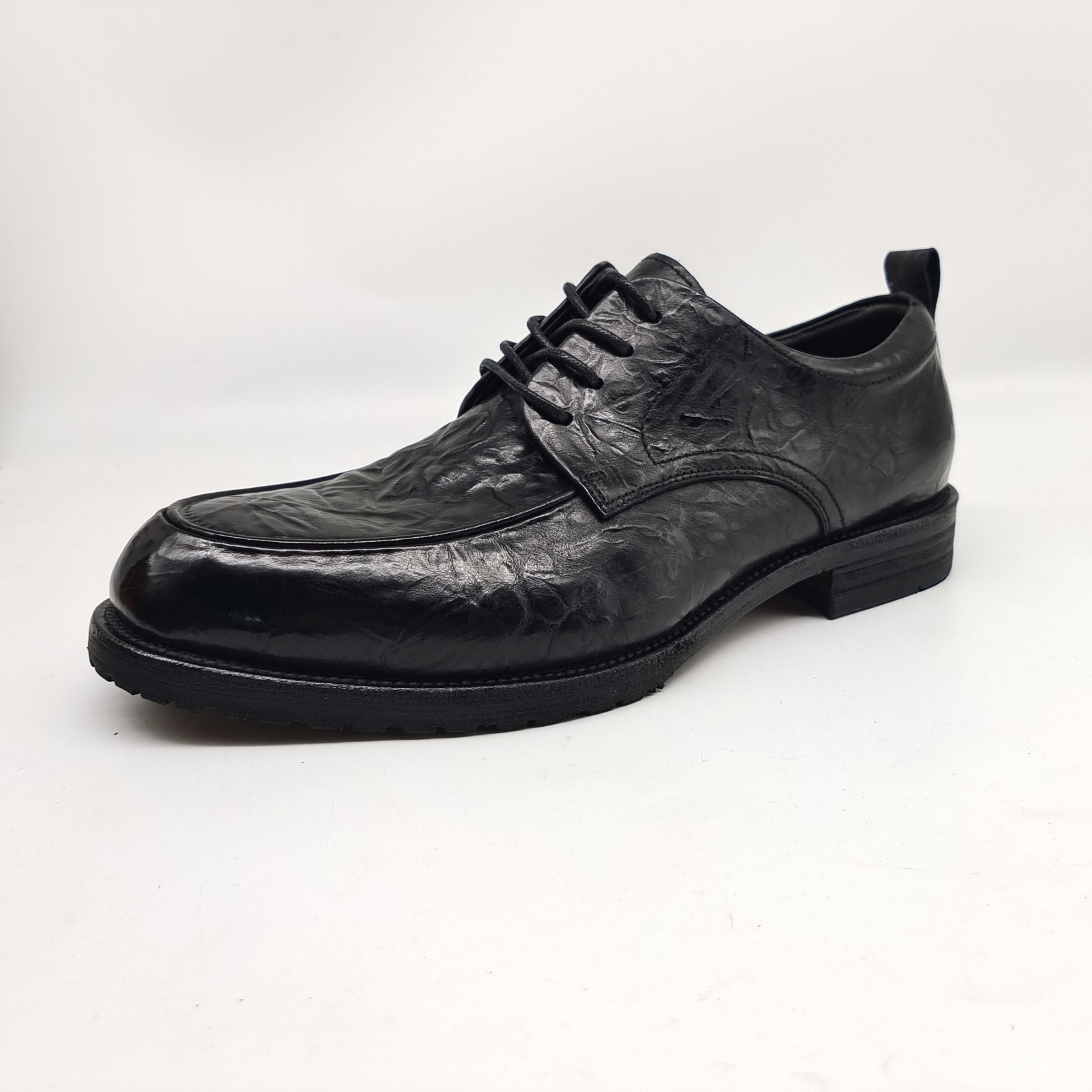 SAOLA Scarpe da lavoro uomo in pelle di mucca lavata stile britannico derby stringate Oxford