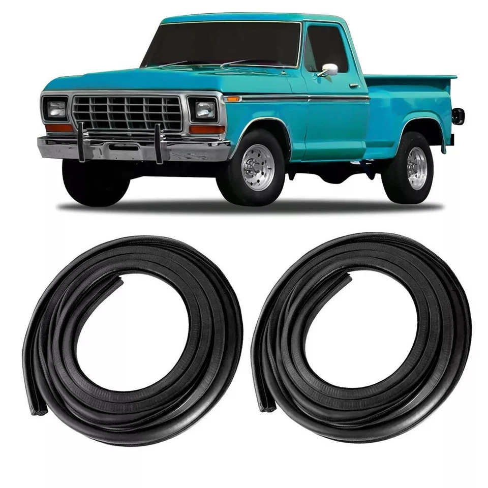 Juego de pares de sellos de puerta de goma para camioneta 73-79 Ford F100 F150 F250 F350 Foto 2 de 4