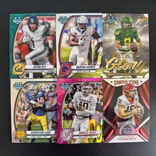 2024 Bowman Chrome U NCAA Football Base 1st Insert & Refractor Cards - You Pick!