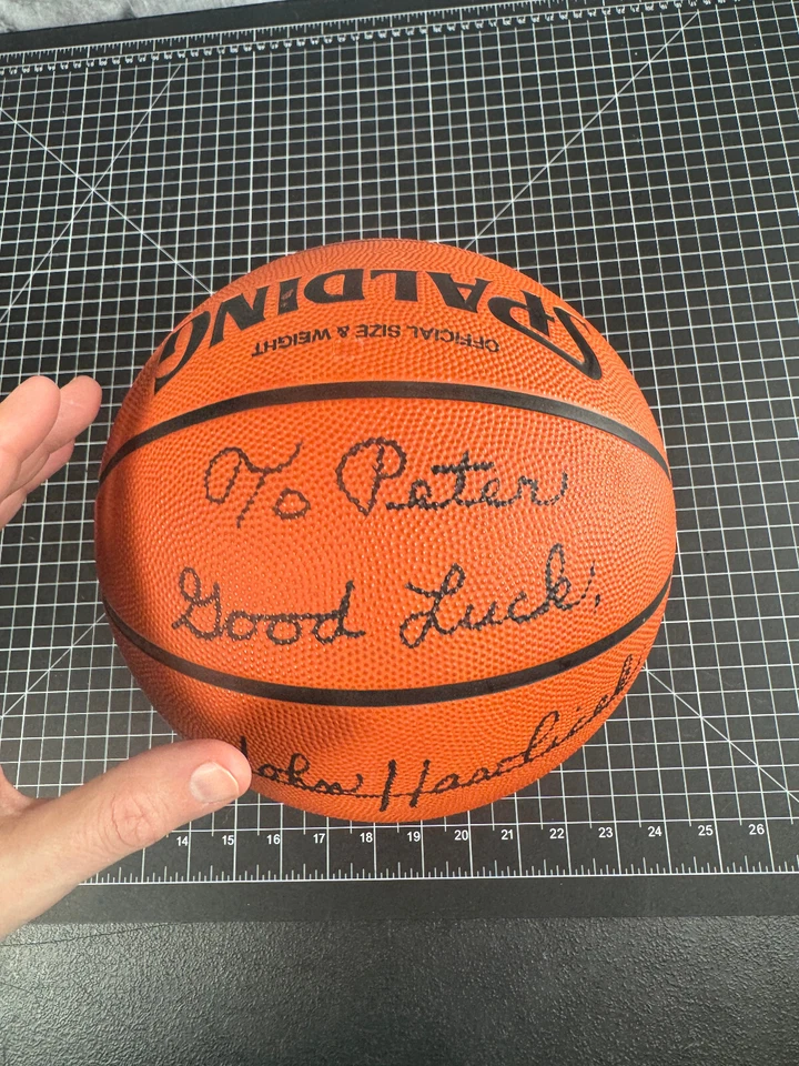John Havlicek Signed Autograph Basketball TO PETER - Image 2 of 4