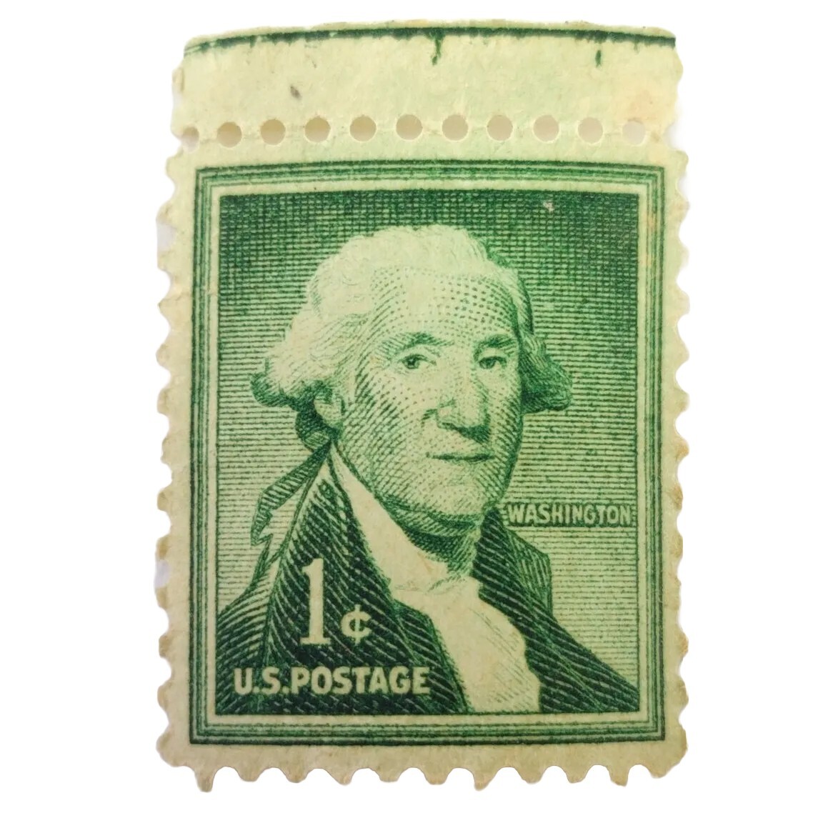 Rare Unused Vintage George Washington One 1 Cent Stamp US Postage