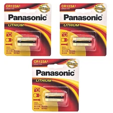 3x Panasonic 3V CR-123 Photo Battery K123 L123A PL123 RL123A SF123A1 ULCR123R