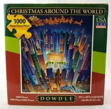 Christmas Around The World 1000 Piece Jigsaw Puzzle Dowdle - Made in USA